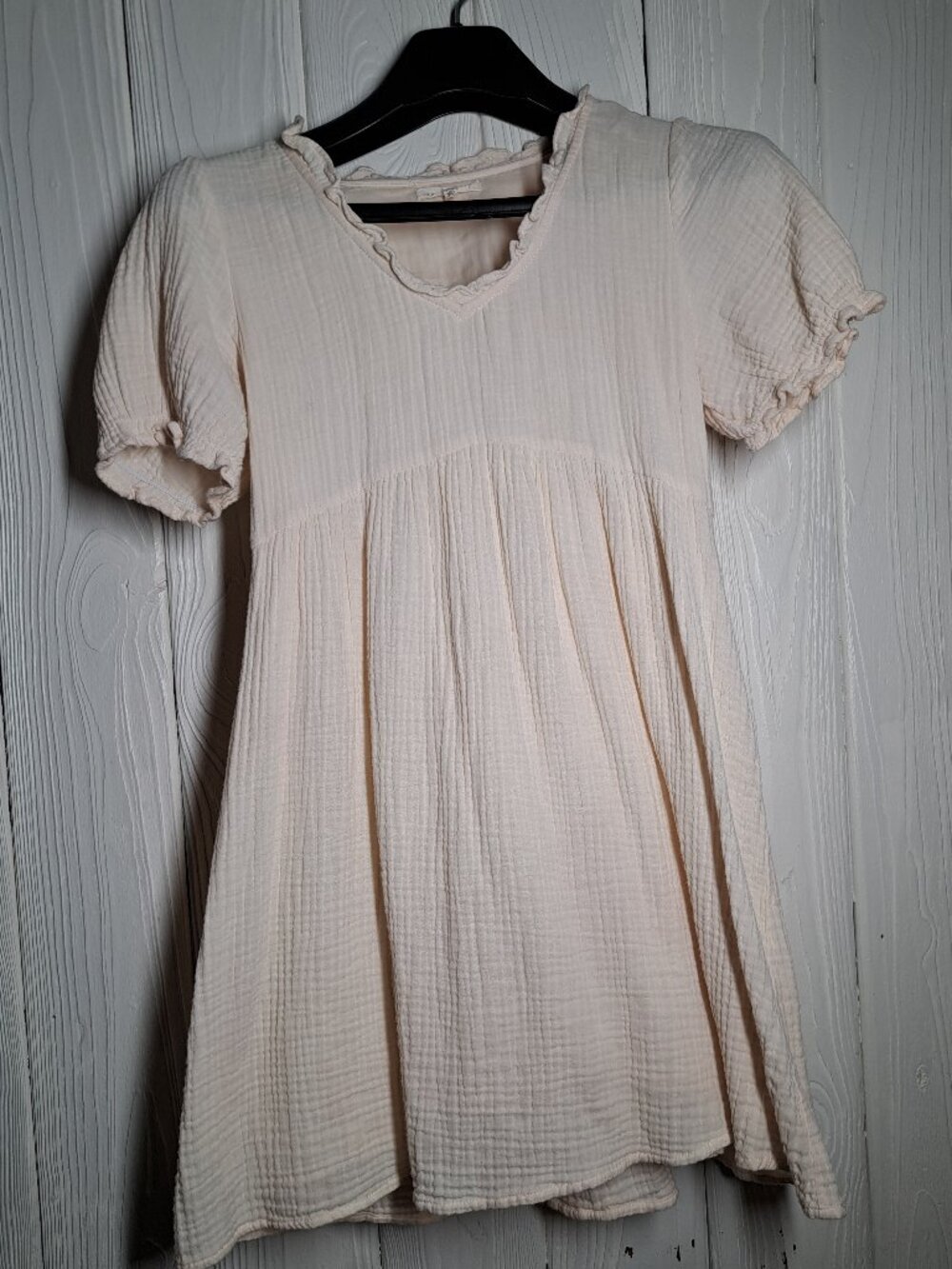 XS White Copper Key Dress